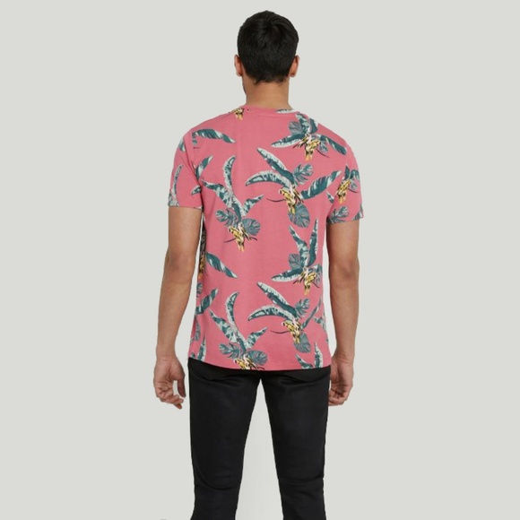 Frank & Oak Tropical Print Cotton-Modal Tee NWT - Picture 2 of 5